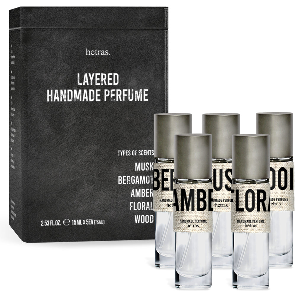 HETRAS Layered Handmade Perfume 15ml x 5 (75ml) — HETRAS Hong Kong
